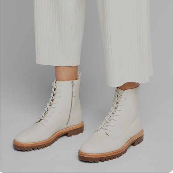VINCE WOMEN’s NEW CABRIA ANKLE BOOTS off white SIZE 9.5M/EUR 40.5 - Picture 8 of 9